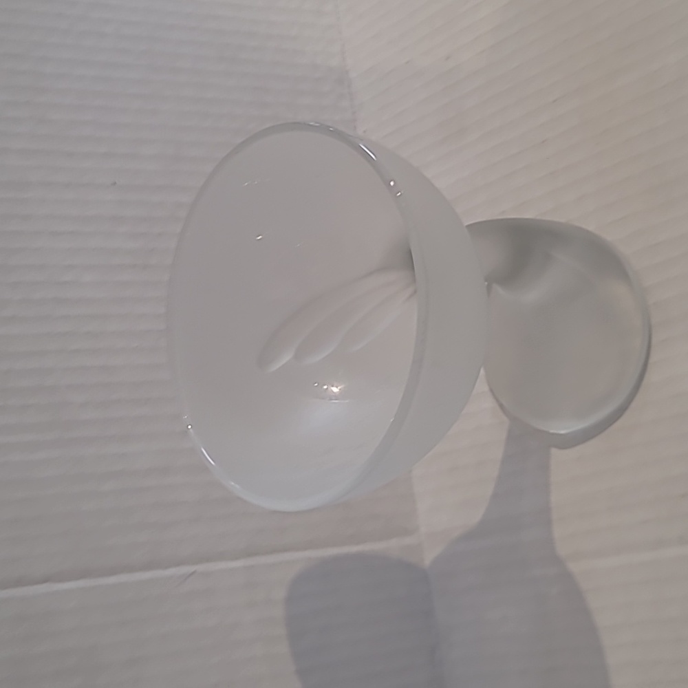C51:  Italian Vintage Frosted Champagne Coupe Glass